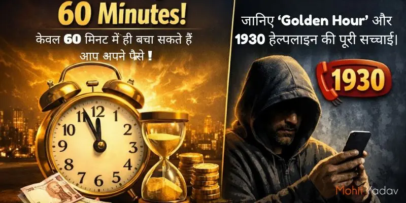 केवल 60 मिनट में ही बचा सकते हैं आप अपने पैसे! जानिए ‘Golden Hour’ और 1930 हेल्पलाइन की पूरी सच्चाई।